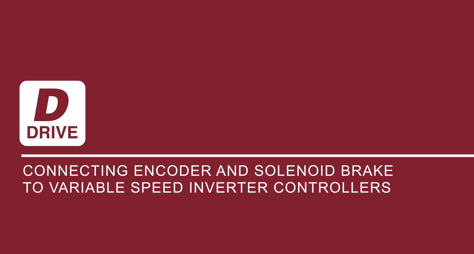 Connecting encoder and solenoid brake to single speed contactor controllers