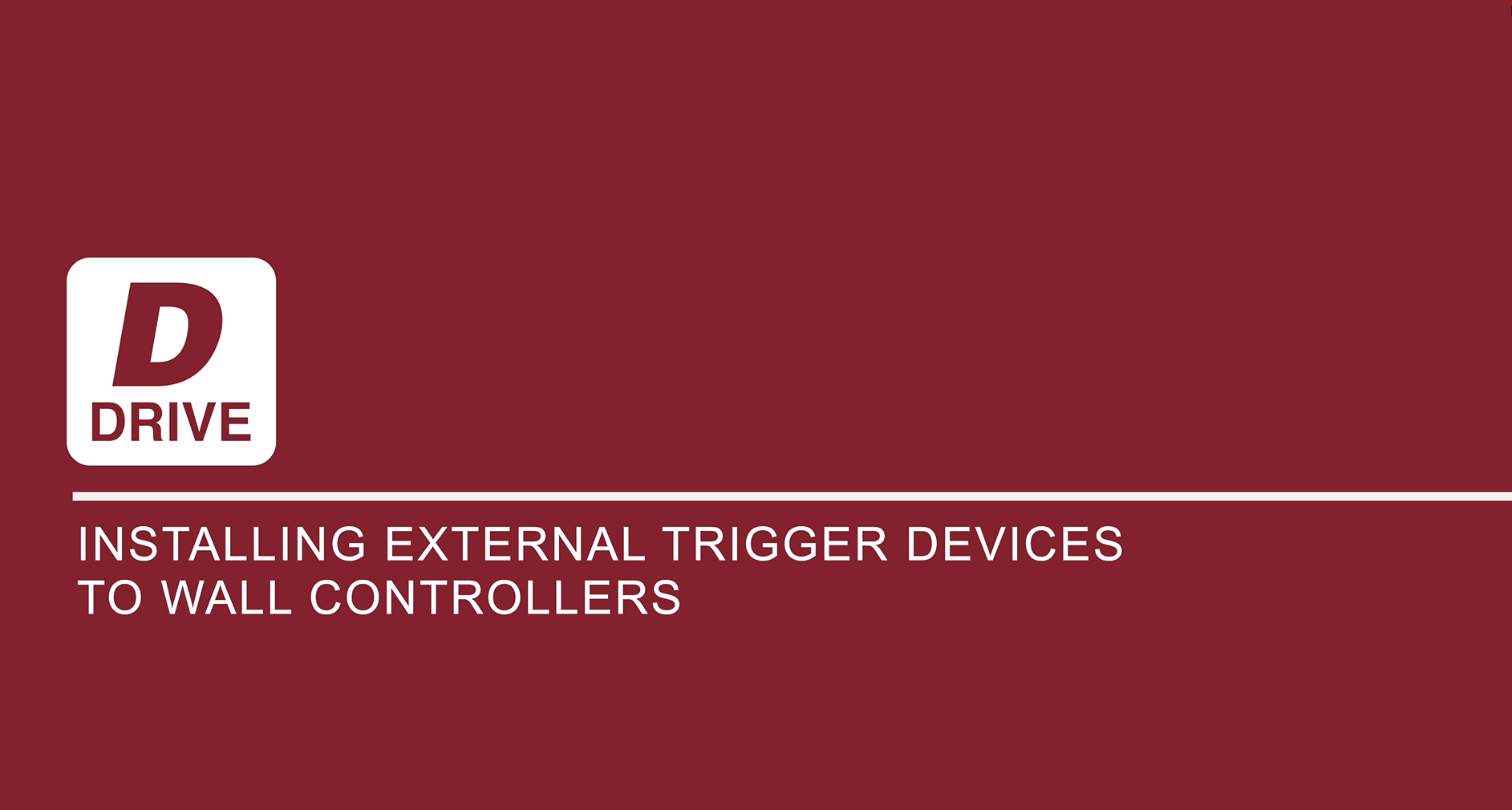 Installing external trigger devices to wall controllers