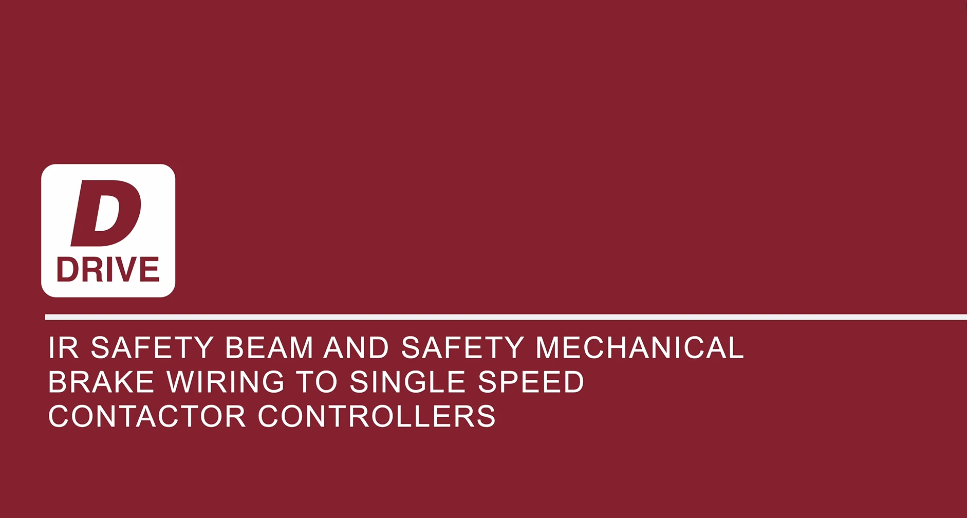 IR Safety beam and safety mechanical brake wiring to single speed contactor controllers